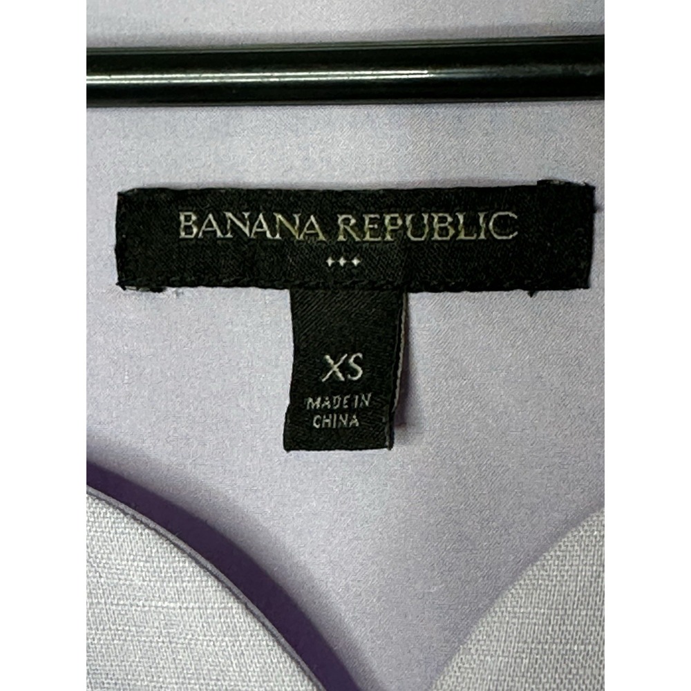 Banana Republic Linen Top Scalloped Hem Lavender Sz XS - Picture 2 of 6